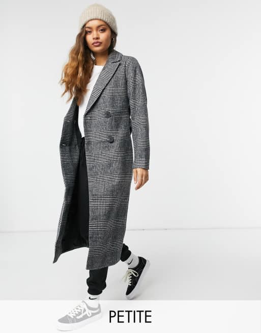 New look grey outlet check coat