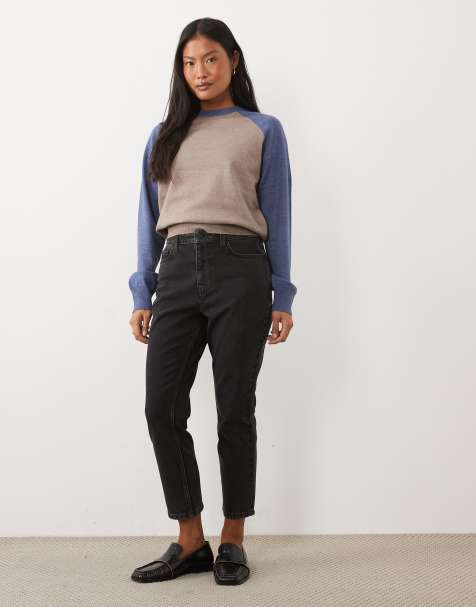 New Look Petite Hannah straight leg jeans in black - view 1