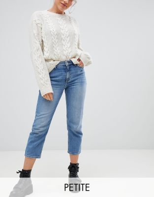 petite cropped straight leg jeans