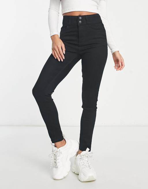 New Look Petite highwaisted jegging in black