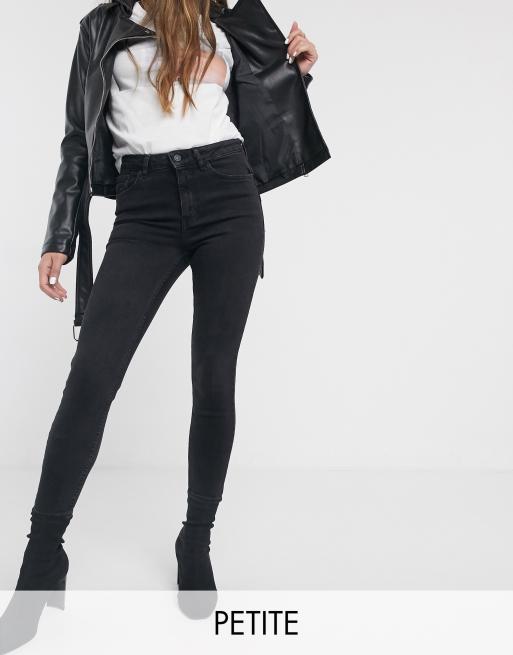 new look black high waisted jeans