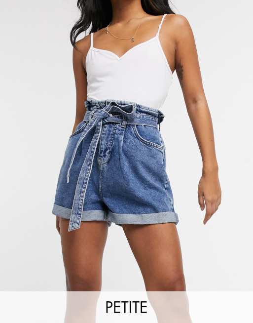 High waisted shorts with hot sale tie