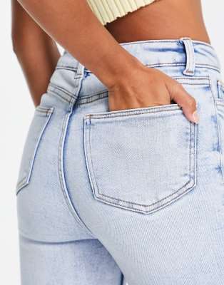 Jean Femme New Look Use And Abuse Taille 32 - Longueur De Jambe 29" - Délavé Bleu Foncé - Occasion