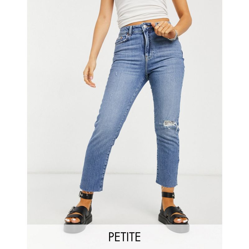 Donna Jeans strappati New Look Petite - Jeans dritti con strappi, colore azzurro