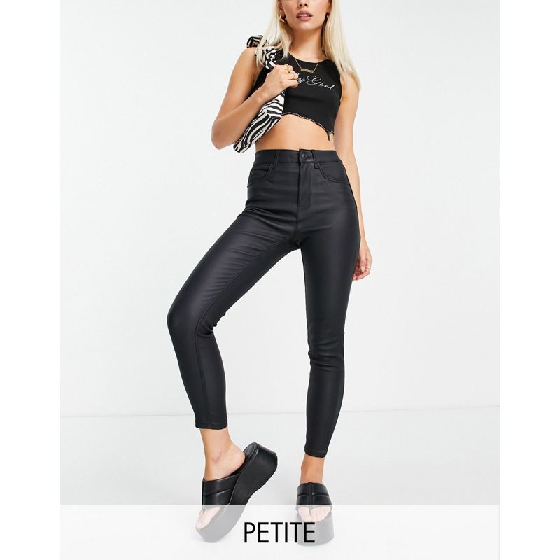 New Look Petite - Jeans skinny nero spalmato
