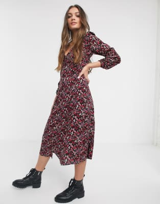 topshop horse print midi dress