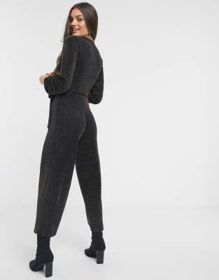 long sleeve black jumpsuit petite