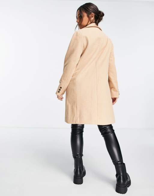 New Look Petite Manteau habille Camel ASOS