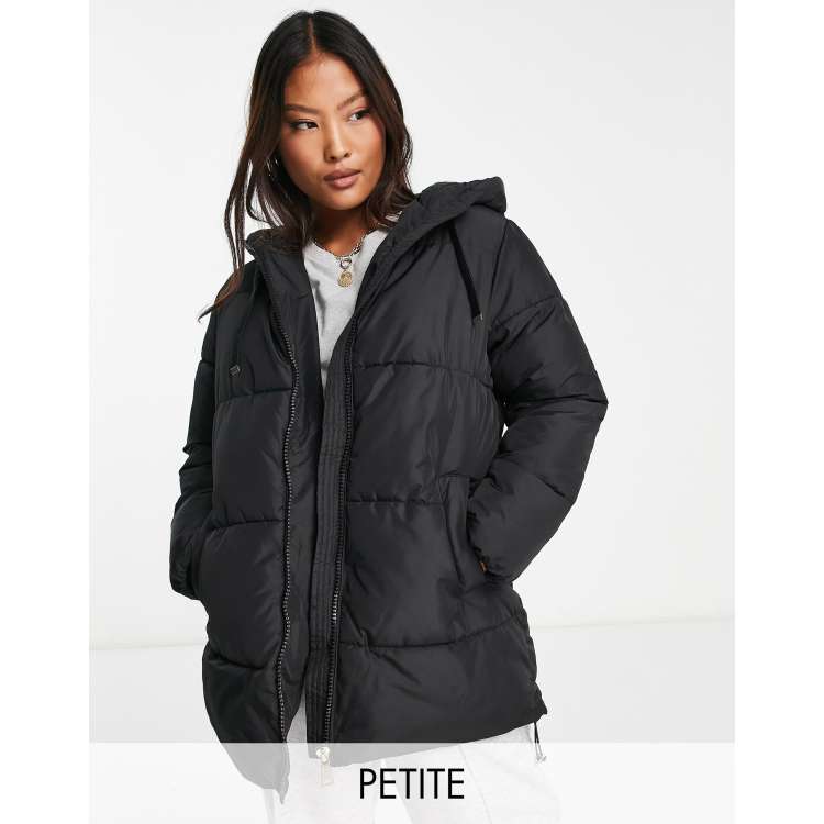 Petite hooded crop online padded coat