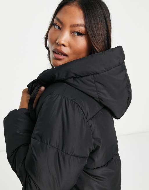 New look shop black puffer coat