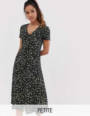 floral petite midi dress