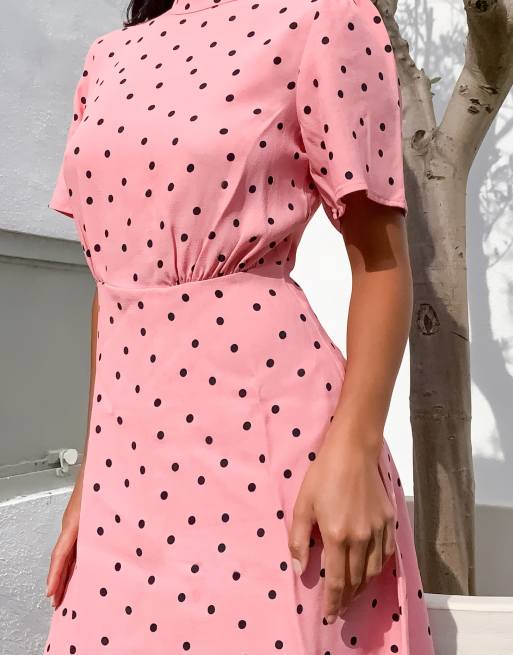 Pink polka best sale dot mini dress