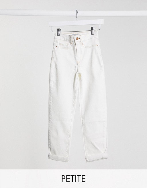 New Look Petite mom jean in off white