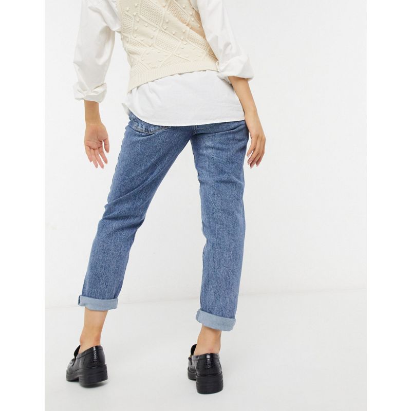 Jeans 1A2K3 New Look Petite - Mom jeans neri che esaltano il punto vita