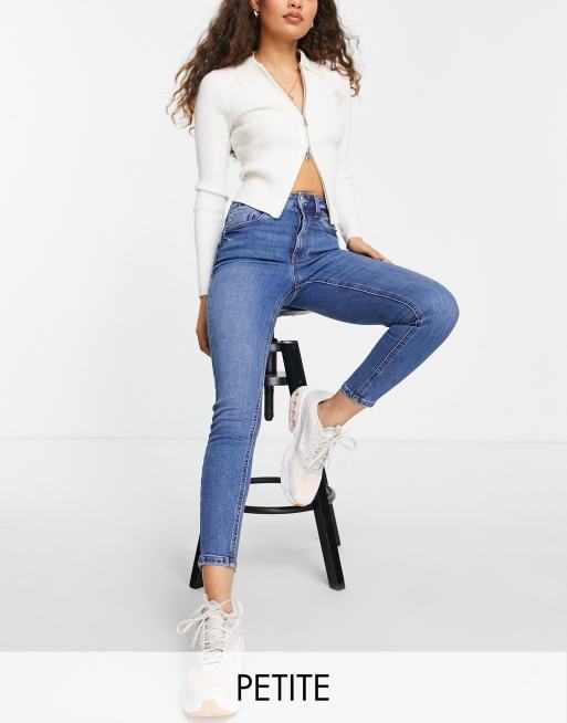 New Look Petite – Niebieskie obcisłe jeansy modelujące
