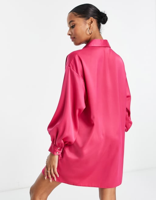 Oversized silk shirt clearance dress