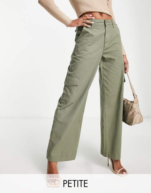 Pantalon cargo vert kaki femme