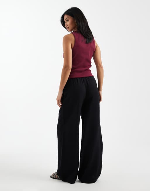 New Look Petite - Pantalon large - Noir, 4 de 5