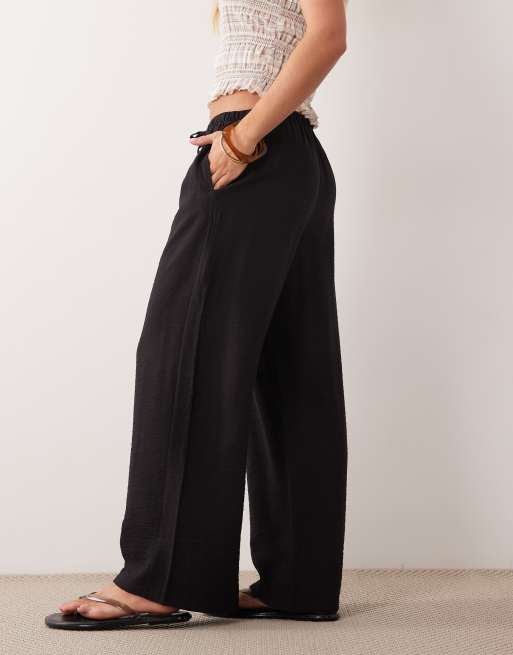 New Look Petite - Pantalon large tissé - Noir, 2 de 5