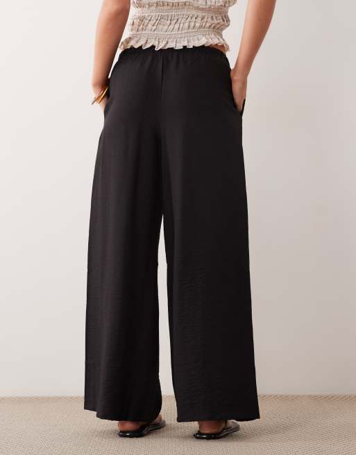 New Look Petite - Pantalon large tissé - Noir, 4 de 5
