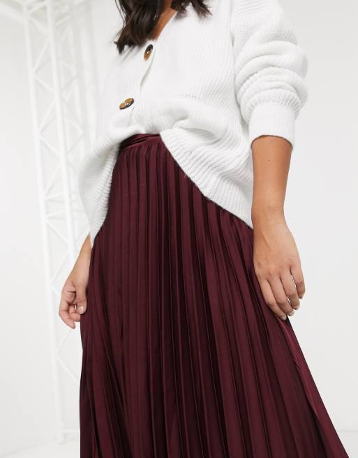 New look best sale petite pleated skirt