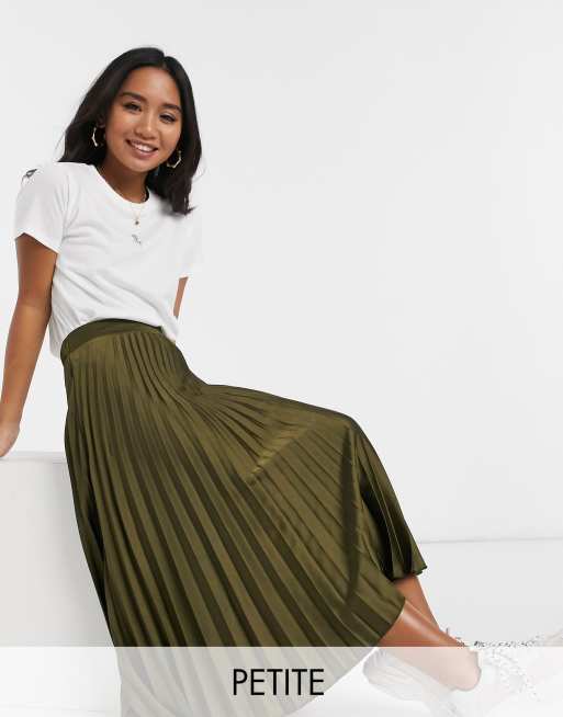 Pleated midi skirt for clearance petite