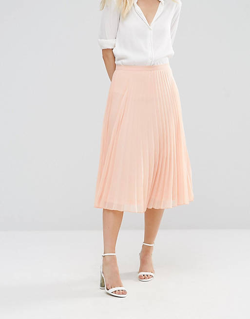 New Look Petite Womens Plain Pleat Skirt 