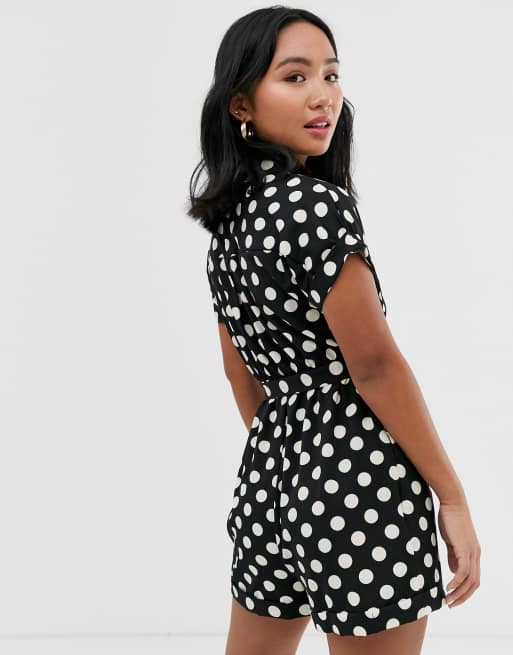 Asos polka dot fashion playsuit