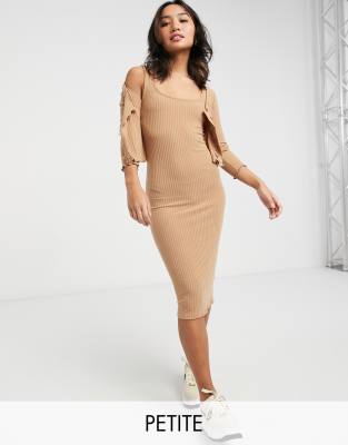 ribbed dress and cardigan set