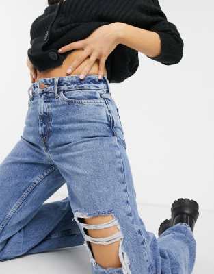 petite baggy ripped jeans