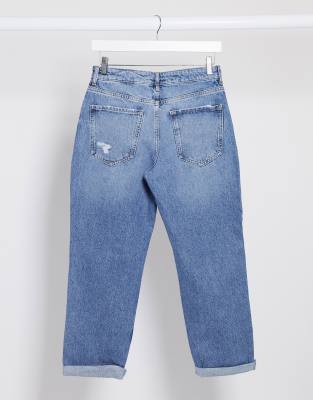 asos blue ripped jeans