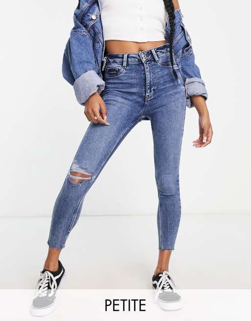 Petite ripped sale skinny jeans