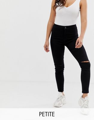 New Look Petite ripped skinny jeans in 