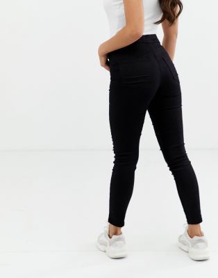 petite black skinny pants