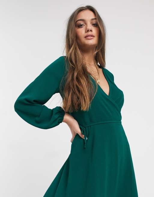 Robe verte cache coeur new arrivals