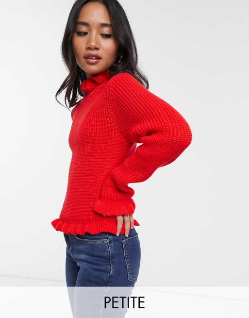 Ruffle neck outlet jumper