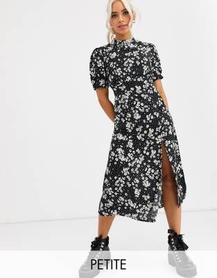 floral petite midi dress