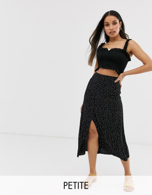 Asos design midi skirt with kick flare in polka dot best sale