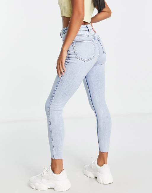New Look Petite skinny jeans in light blue wash ASOS
