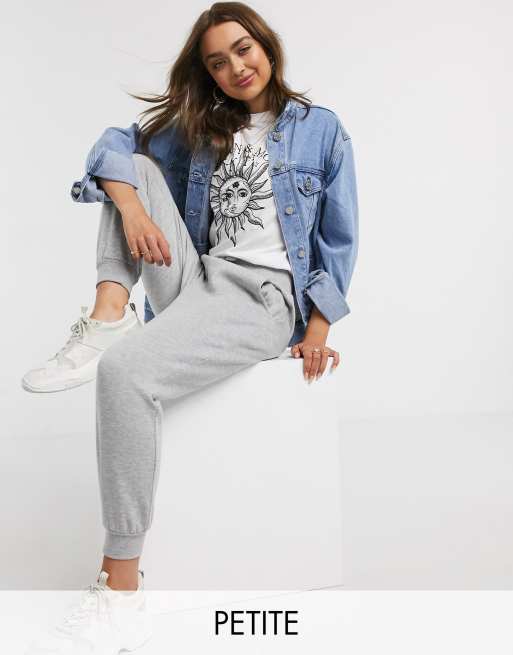 New Look Petite slim leg jogger in gray