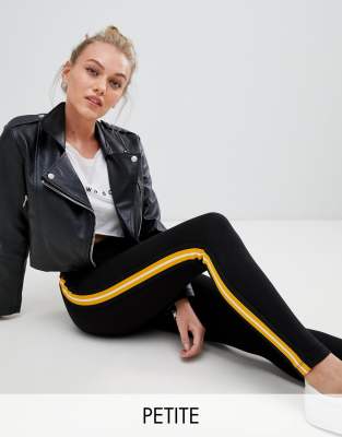petite side stripe leggings