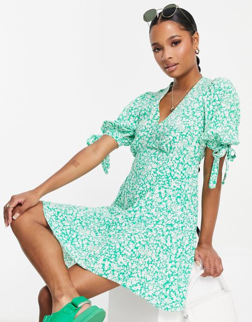 New look best sale green tea dress