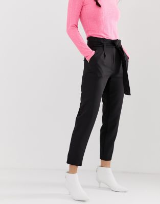 asos petite black trousers