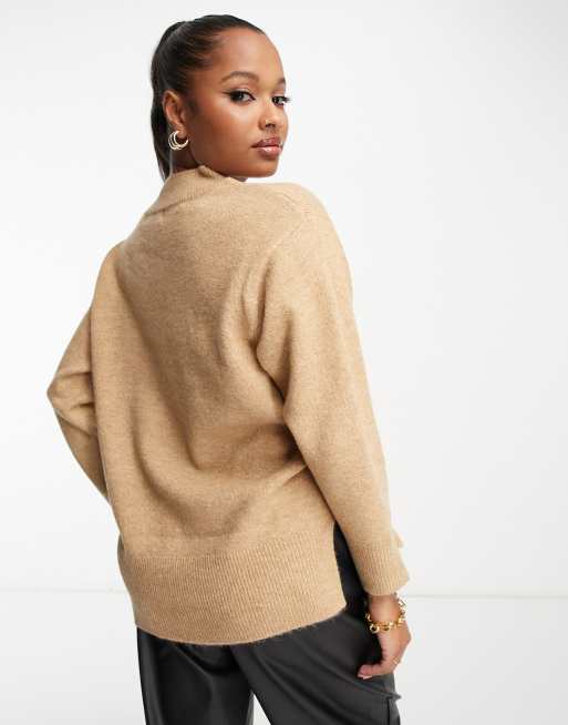 Camel hot sale wool sweater