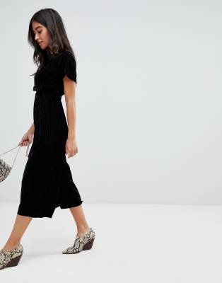 black velvet jumpsuit new look