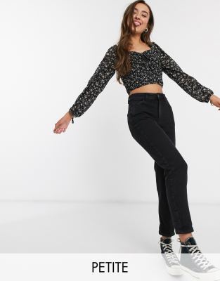 new look black mom jeans