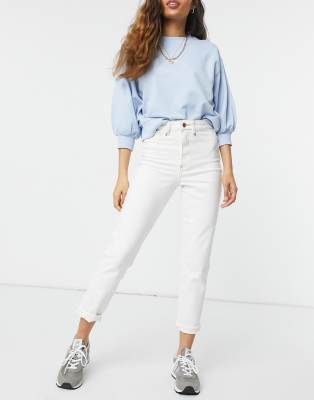 petite white jeans new look