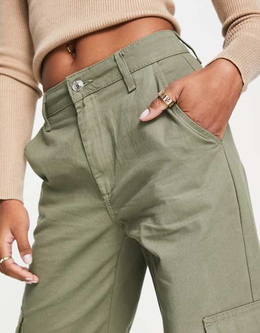 Look pantalon cargo online kaki femme