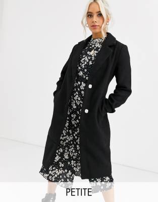 petite black wool coat