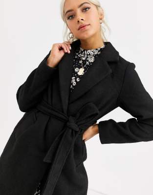 petite black wool coat